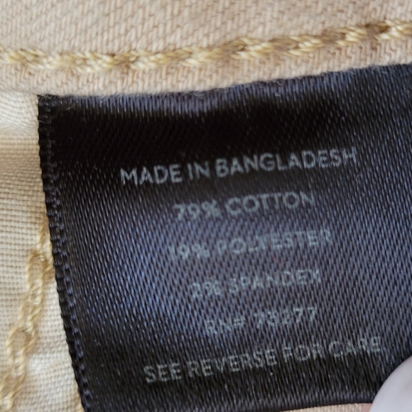 Vera Wang Wide Leg Sailor Pants Khaki Cropped Button Front 10 - Picture 7 of 7